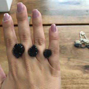 Kendra Scott Naomi Gunmetal Drusy Ring